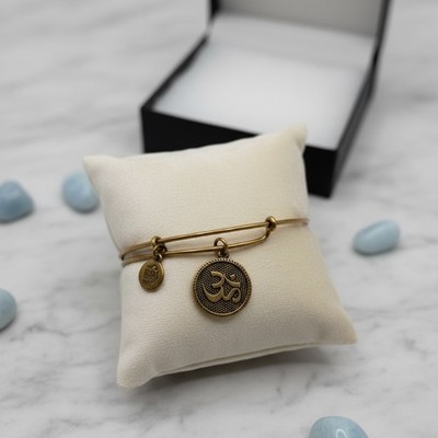 Alex and Ani Om Charm Bangle Bracelet Gold