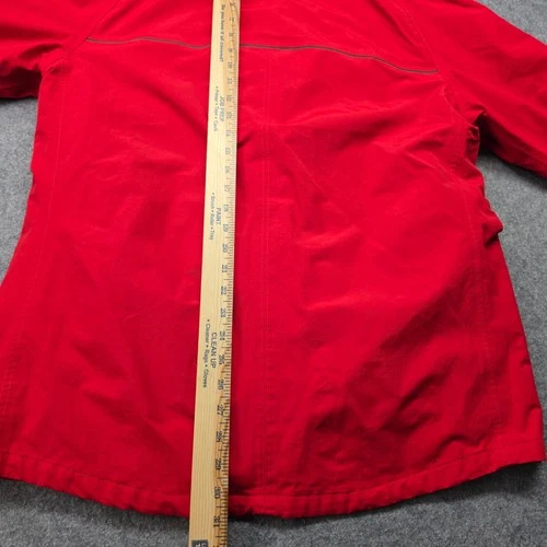 Lands End Mens Red Squall Waterproof Hooded Parka Jacket Medium 38-40 Fleece image 11