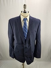 Calvin Klein Men's Blue Wool Blend Blazer Jacket 46L