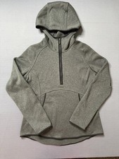 Lululemon Fleece  Thank You Heathered Mauve Pull Over Hoodie Size 10 641