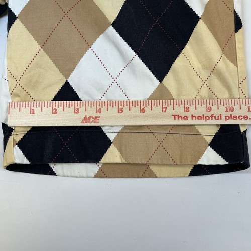 Loudmouth Golfshorts Herren 36 Braun Argyle Geometrisch Golf Preppy Chino Retro - Bild 11 von 11