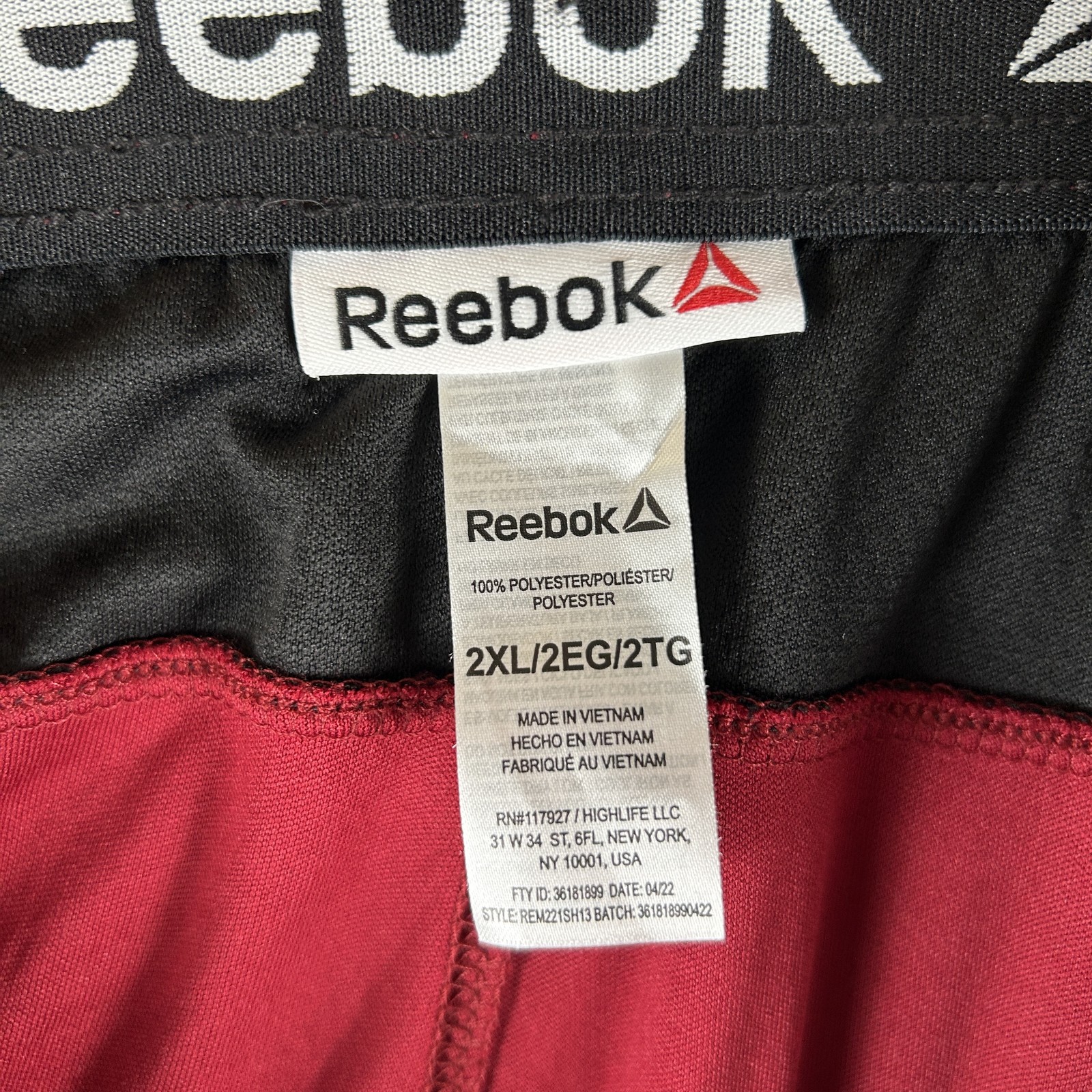 Reebok Training Shorts Mens 2XL Athletic Slim 9" Lightweight Knit Gym Workout thumbnail 7