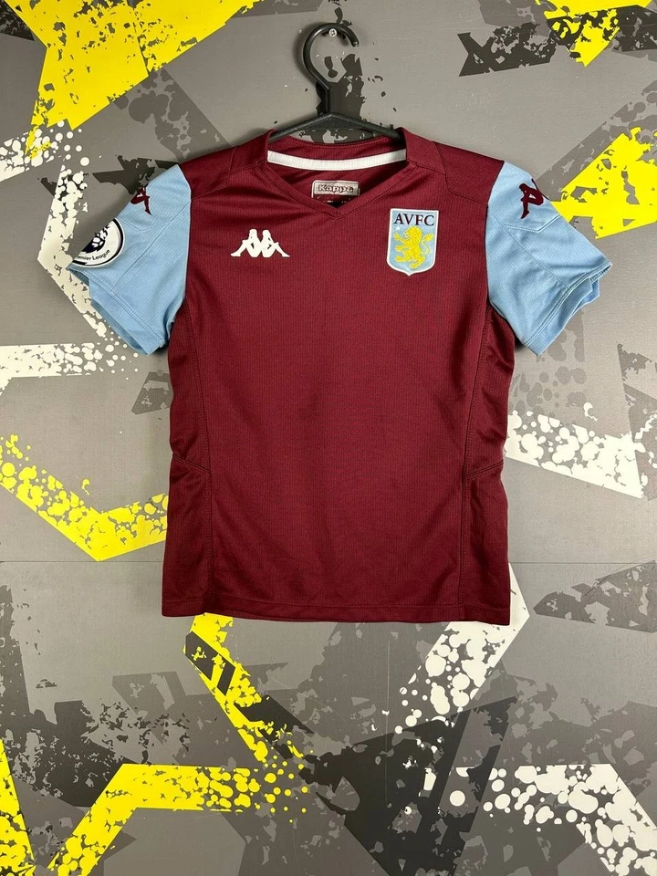 Taylor Aston Villa Home football shirt 2019 - 2020 Kappa Young Size 8YEARS ig93 - Image 2 of 4