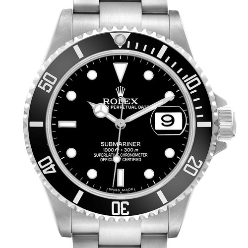 Rolex Submariner Date Steel Black Dial Mens Watch 16610