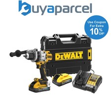 Dewalt DCD1007H2T 18v XR Premium 3SP Brushless Hammer Drill x2 5Ah Powerstack