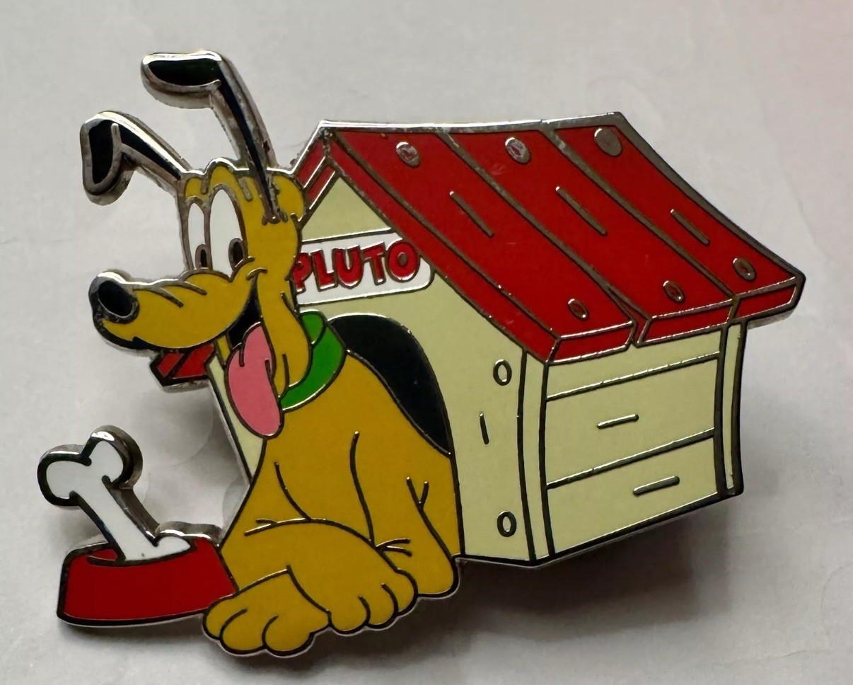 Disney Parks Pluto in Dog House with Bone Pin