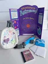 American Girl Doll Science Kit Astronomy Telescope Backpack Project Board Lot 