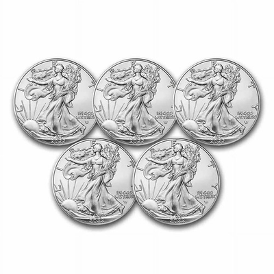 #ad Lot of 5 U.S. Mint 999 2022 1 oz American Eagle Coin $69.99