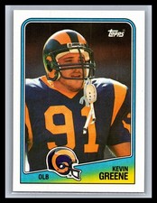 1988 Topps Football #300 Kevin Greene Rookie Card Los Angeles Rams HOF. rookie card picture