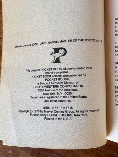 STAN LEE PRESENTS DOCTOR STRANGE MYSTIC ARTS MARVEL COMICS SERIES PB 1978 #1 1ST - Picture 6 of 8