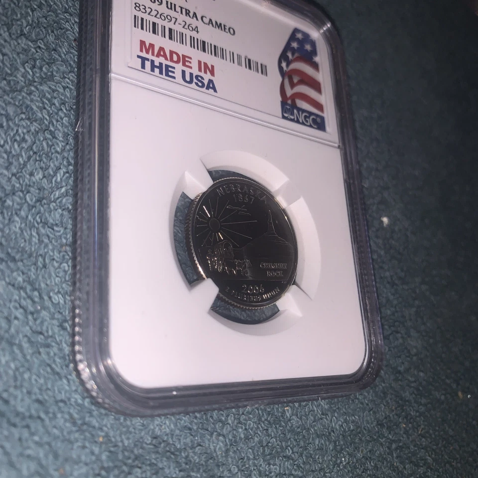 2006-S Clad Proof State Quarter Nebraska PF69 Ultra Cameo, Made In The USA Label - Image 3 of 4