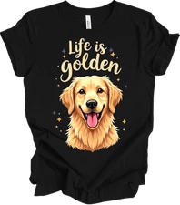 Life Is Golden Retriever Dog Lover Gift – Cute Goldens Owner Design Tee T-shirt