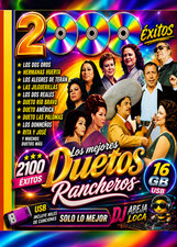 LOS MEJORES DUETOS RANCHEROS 2100 canciones 16GB USB Drive