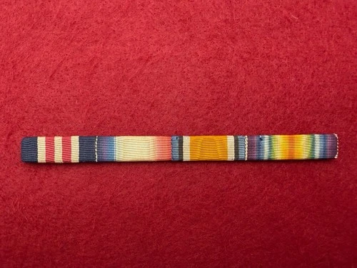 WW1 Original AIF Australian MILITARY MEDAL, 1914-15 STAR, BWM & VM Ribbon Bar