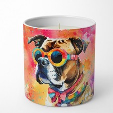 Caroline's Treasures Boxer Hippie Dawg Decorative Soy Candle DAC2473CDL