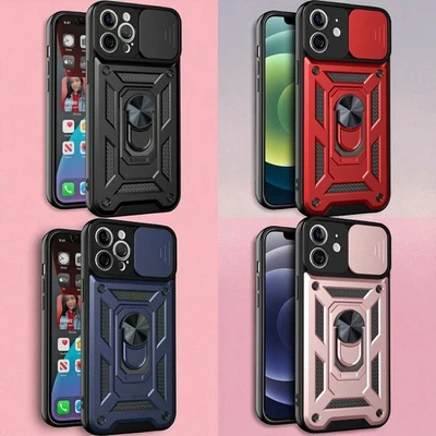 SHREEFIT Ring Armor Stand Shockproof Case for iPhone 17 Pro Max 16 15 14 13 12 7 XS SE XR