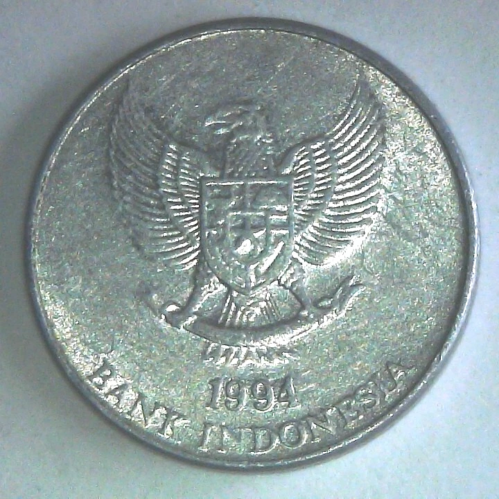 1994 Indonesia 25 Rupiah, World Coin KM#55 VF+ Nutmeg Aluminum Asian - Image 4 of 4