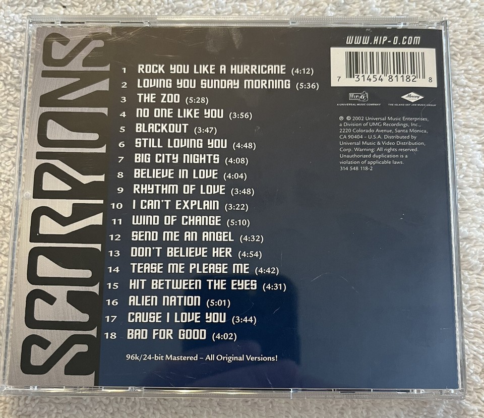 SCORPIONS Bad For Good The Vert Best Of The Scorpions 2002 CD scorpions-bad-for-good-the-vert-best-of-the-scorpions-2002-cd