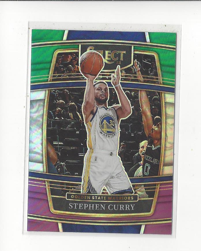 2021-22 Select Prizms Green White Purple #94 Stephen Curry Warriors