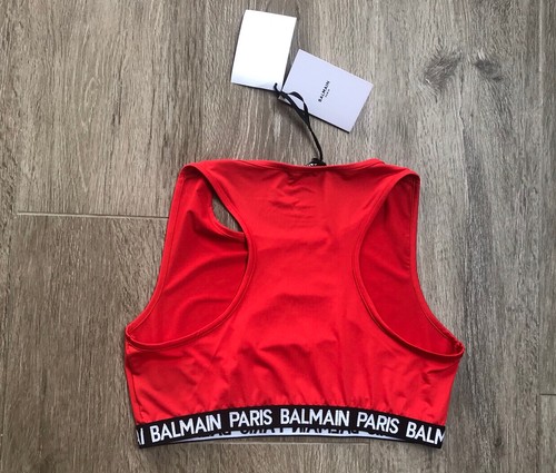 Balmain crop top age 16 Yrs red BNWT - Foto 4 di 6
