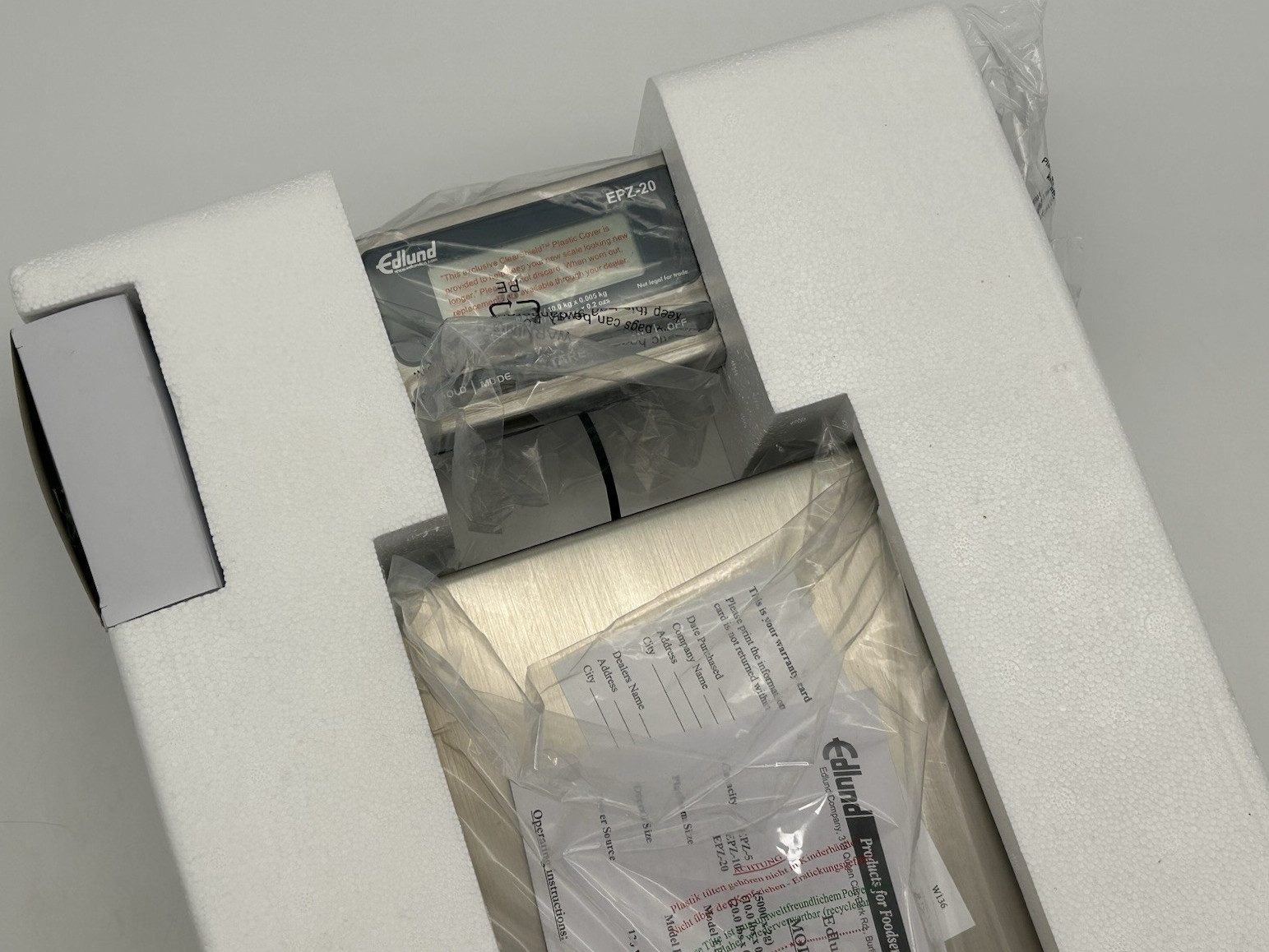 NEW Edlund EPZ-20 20 lb Digital Pizza Scale 12-1/4" x 12-1/2" Stainless Steel