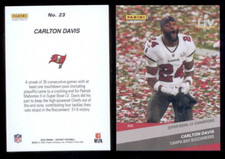 2020 Panini CARLTON DAVIS Tampa Bay Buccaneers Super Bowl Card