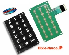 DIXIE NARCO BEV MAX 2145, 3561, 5000 & 5591 RUBBER SELECTION KEY PAD AND OVERLAY