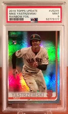 2019 Topps Update Mike Yastrzemski Rookie RC Rainbow Foil #US245 PSA 9 MINT