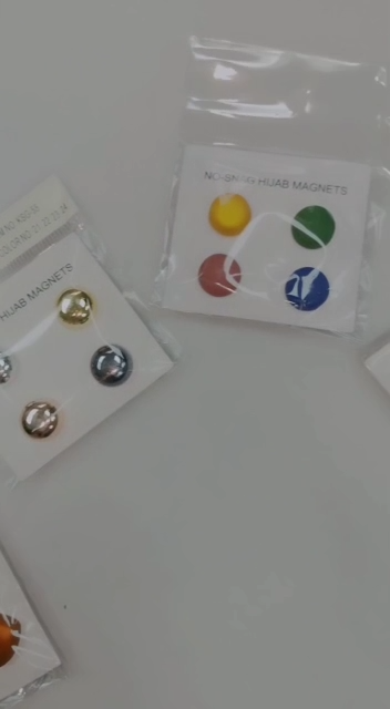 4 Paia Di Magneti Hijab Senza Ago - Spille Magnetiche Multiuso Per Sciarpe E Veli - Fissaggio Sicuro E Decorativo - 5