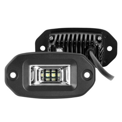 2X 3'' LED Work Light Bar Flush Mount Driving Pods Flood Offroad Fog SUV ATV