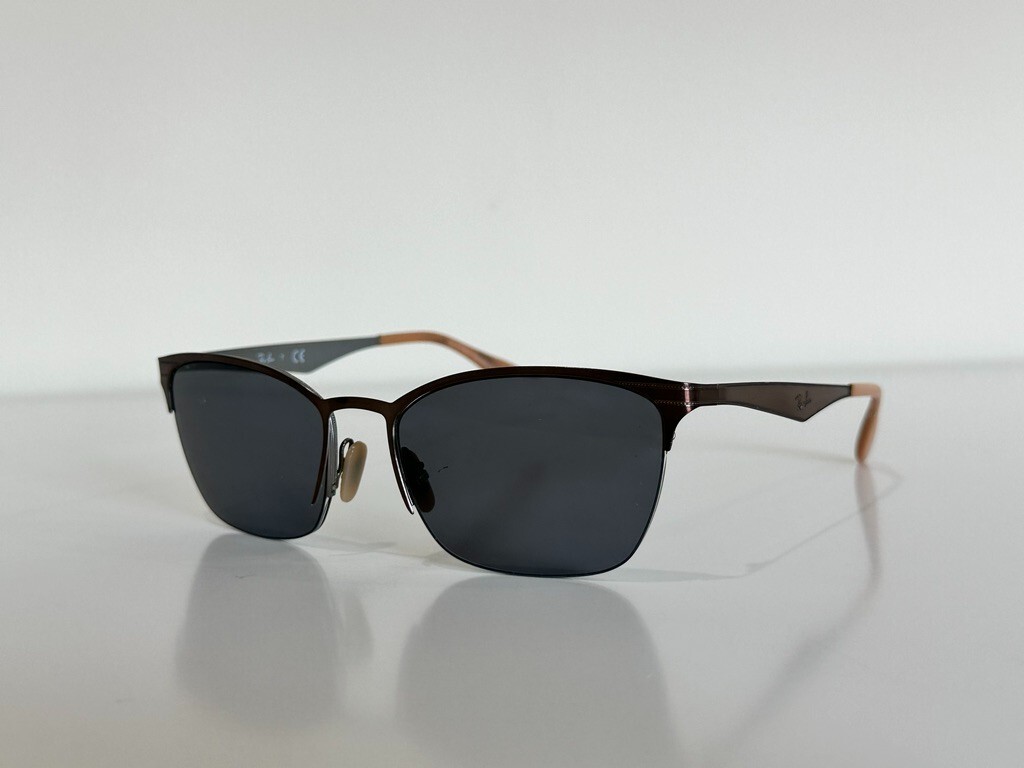 Ray-Ban RB6345 2732 Brown Silver Semi-Rimless Cat Eye Optical Frames 52-17-135 Ray Ban RB6345 2732 52-17-135 Brown Half Rimless Eyeglasses  main image 3