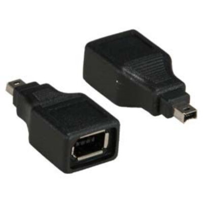 4pin Male~6pin Female IEEE1394a Firewire/iLink/DV 400mbs Cable/Port/Cord Adapter