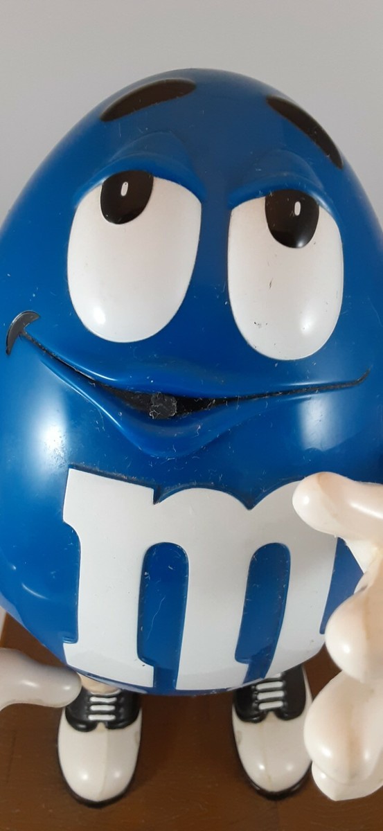 Vintage Blue M&M Playing Saxophone Candy Dispenser
