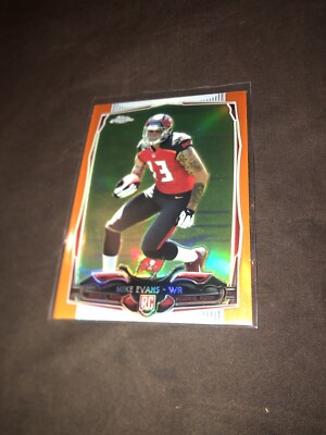 2014 TOPPS CHROME MIKE EVANS RC ROOKIE ORANGE REFACTOR SP 1,000 YDS RECORD RICE