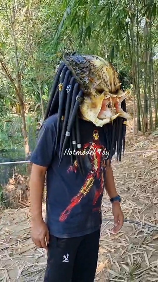 Handmade Rage Elder Predator Mask Full Head Latex Helmet