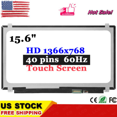15.6'' for Dell Latitude P50F P50F002 1366x768 40pin LCD Touch Screen Replacement