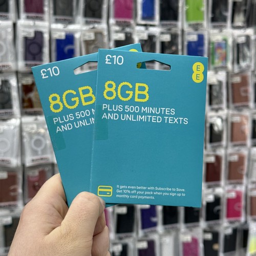 2X SIM EE PAY AS YOU GO £10,00 Data Pack - ADATTO A TUTTI I TELEFONI - ROLLOVER DATI - Foto 3 di 5