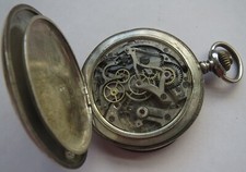Minerva cal. 19/9 CH chronograph open face si...