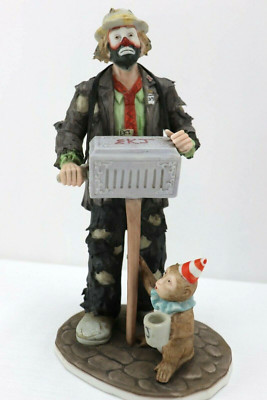 Emmett Kelly Flambro Hurdy Gurdy Hobo Monkey 1993 Signed Limited Edition 11''  