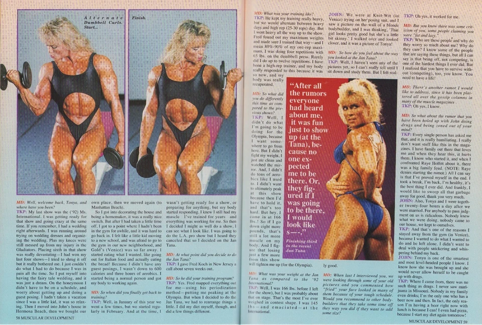 Muscular Development 12/1993 Tonya Knight Craig Titus Poster Denise Rutkowski - Image 3 of 4