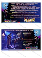 Bally Who Dunnit 1995 Cartes Instructions Flipper Custom Pinball FRENCH