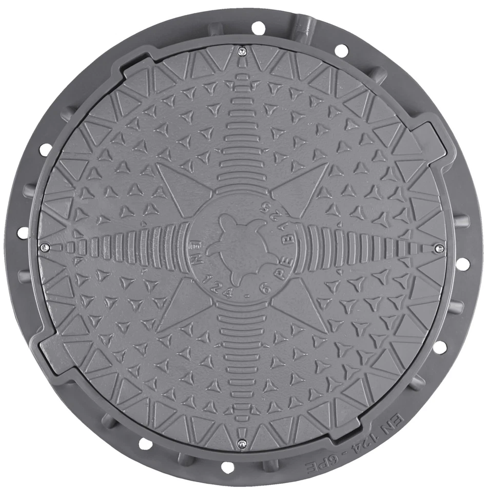 BABYLONPLAST™ Schachtabdeckung Kanaldeckel Schachtdeckel DN600/800 B125 Belastbar bis 12,5 t