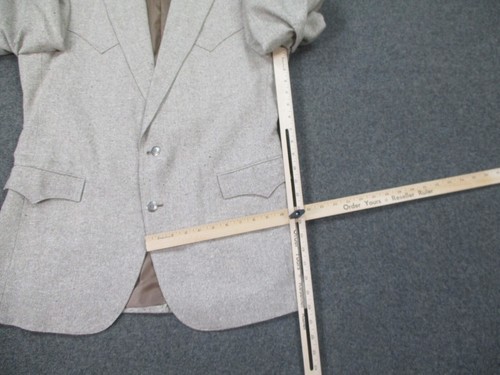 Cappotto sportivo casual Circle S Blazer da uomo 42 lungo marrone marrone chiaro western Yoked elegante - Foto 9 di 21
