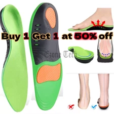 Pair Orthotic Shoe Insoles Inserts Flat Feet High Arch Support Plantar Fasciitis