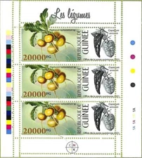 A8076 - REP.GUINEE - ERROR MISPERF  Stamp Sheet - 2021 Plants legumes