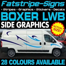 to fit PEUGEOT BOXER L3 LWB GRAPHICS STICKERS STRIPES DAY VAN CAMPER MOTORHOME