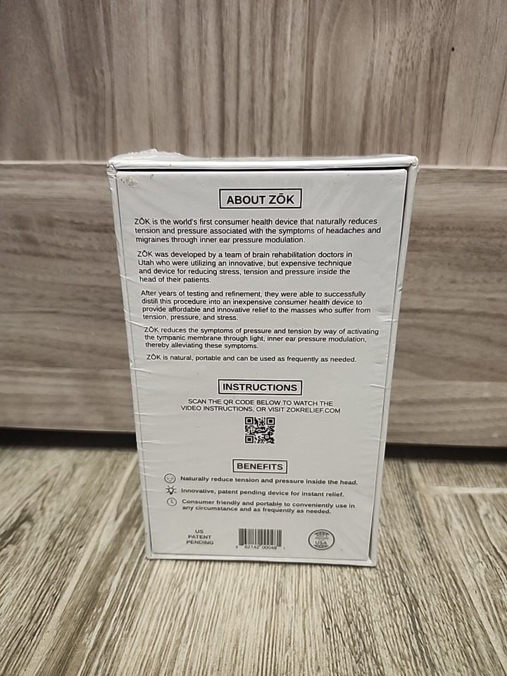 ZOK Migraine Relief Naturally Reduce Tension & Pressure Inside the Head