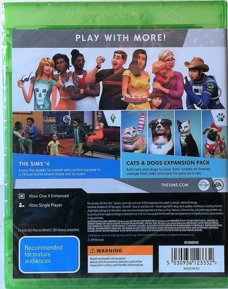 The Sims 4 + Cats and Dogs Bundle Xbox One Brand New and Sealed - Image 2 of 2