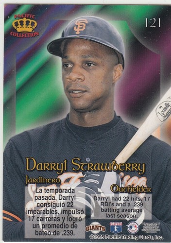 Colección Pacific Crown 1995 - Prismas Darryl Strawberry #121 - Imagen 2 de 2