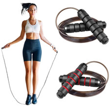 Corda Salto in PVC e Metallo Allenamento Saltare Fit Boxe Pugilato Jump Rope 